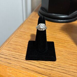 Sterling silver CZ dinner ring